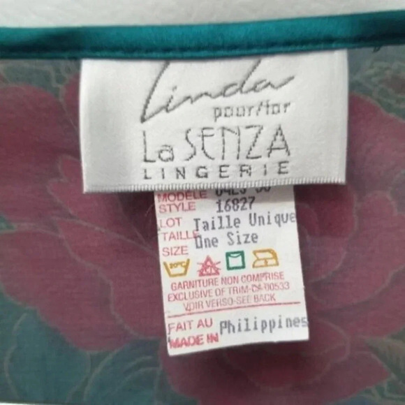 Vintage Linda For La Senza Floral Long Kimono Robe Semi Sheer - Picture 4 of 14